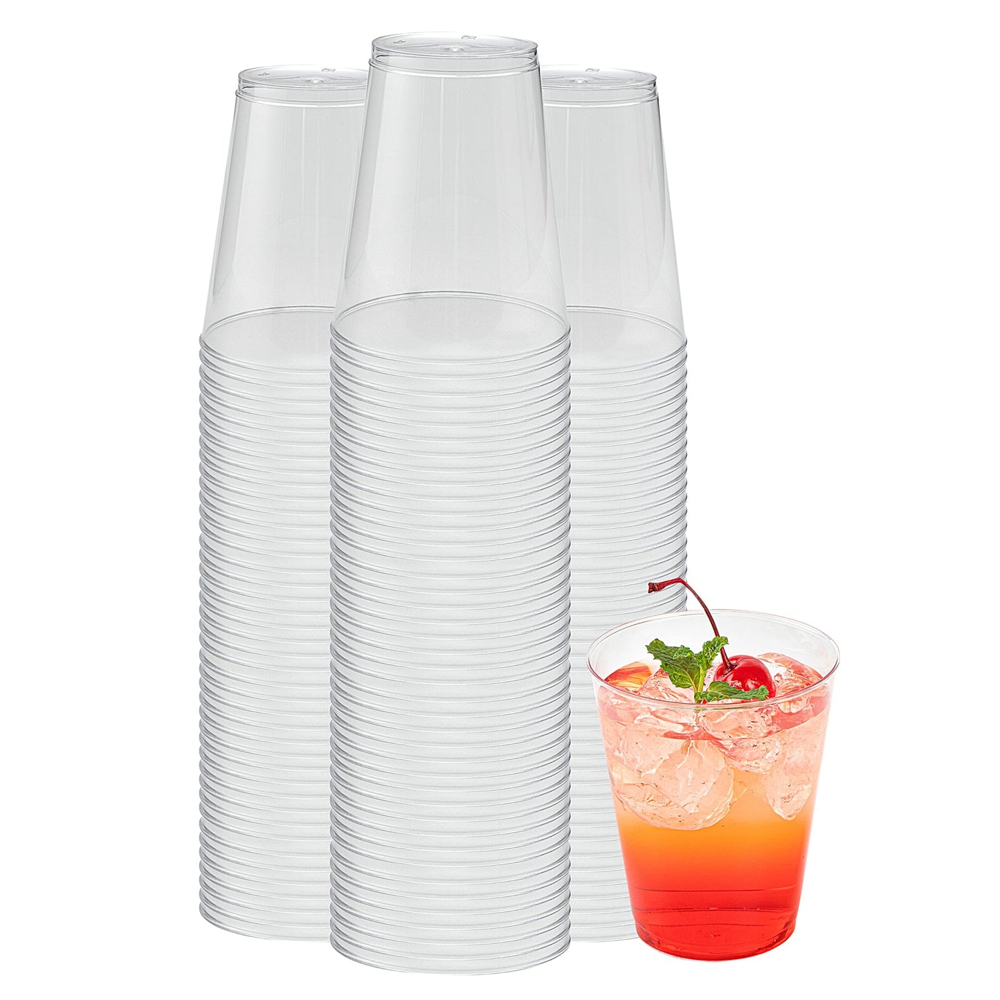 Chef 101 8 oz Clear Plastic Tumbler - 3" x 3" x 3 1/4" - 20 count box