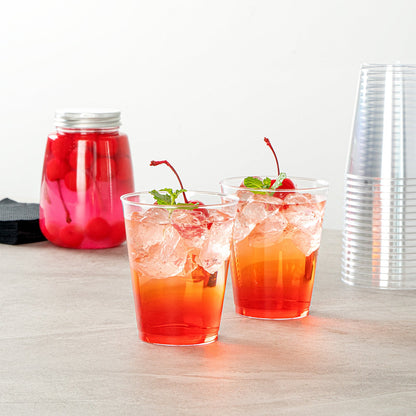 Chef 101 8 oz Clear Plastic Tumbler - 3" x 3" x 3 1/4" - 20 count box