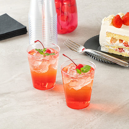 Chef 101 8 oz Clear Plastic Tumbler - 3" x 3" x 3 1/4" - 500 count box