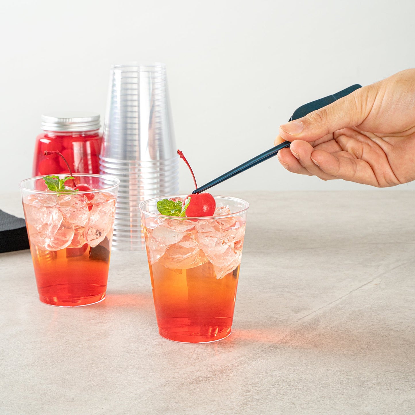 Chef 101 8 oz Clear Plastic Tumbler - 3" x 3" x 3 1/4" - 500 count box