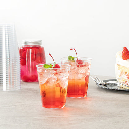 Chef 101 8 oz Clear Plastic Tumbler - 3" x 3" x 3 1/4" - 500 count box