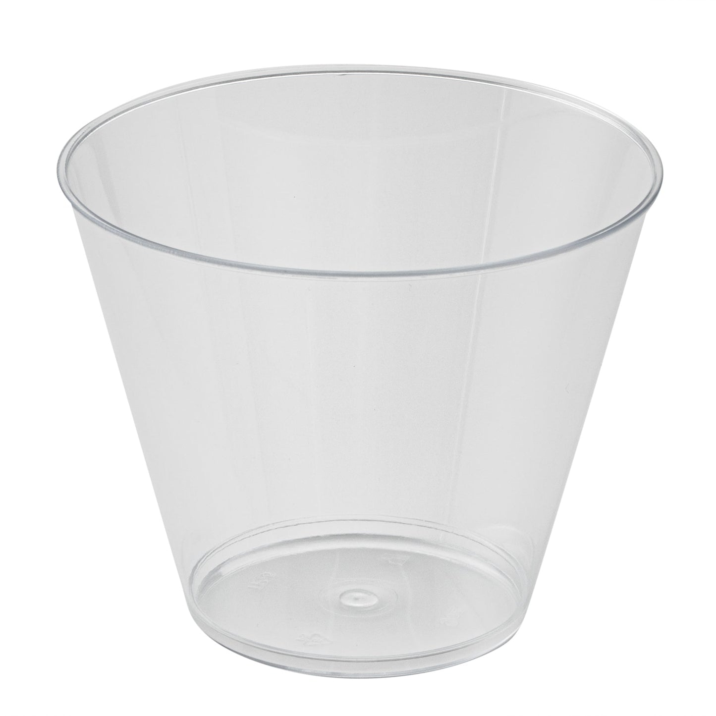 Chef 101 9 oz Clear Plastic Tumbler - 3 1/2" x 3 1/2" x 2 3/4" - 500 count box