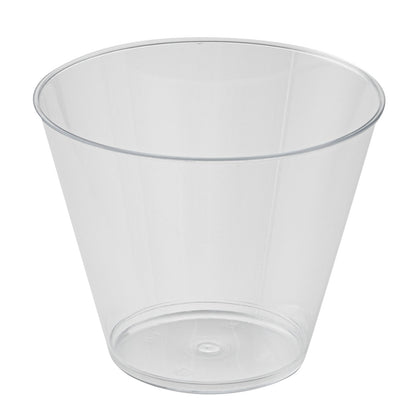 Chef 101 9 oz Clear Plastic Tumbler - 3 1/2" x 3 1/2" x 2 3/4" - 500 count box