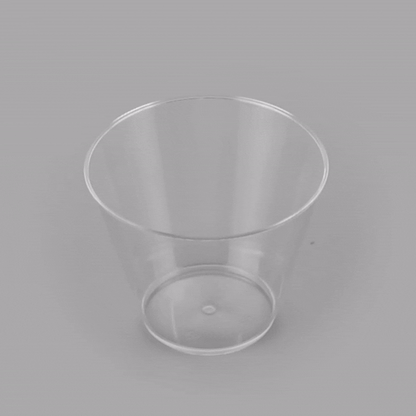 Chef 101 9 oz Clear Plastic Tumbler - 3 1/2" x 3 1/2" x 2 3/4" - 20 count box