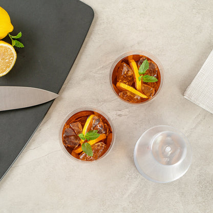 Chef 101 9 oz Clear Plastic Tumbler - 3 1/2" x 3 1/2" x 2 3/4" - 20 count box