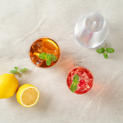 Chef 101 9 oz Clear Plastic Tumbler - 3 1/2" x 3 1/2" x 2 3/4" - 20 count box