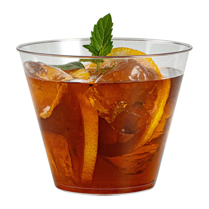 Chef 101 9 oz Clear Plastic Tumbler - 3 1/2" x 3 1/2" x 2 3/4" - 500 count box