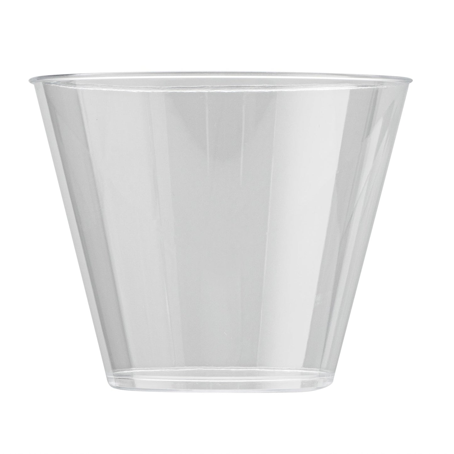 Chef 101 9 oz Clear Plastic Tumbler - 3 1/2" x 3 1/2" x 2 3/4" - 500 count box