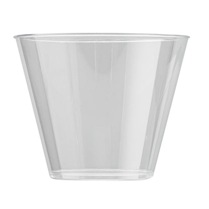 Chef 101 9 oz Clear Plastic Tumbler - 3 1/2" x 3 1/2" x 2 3/4" - 500 count box