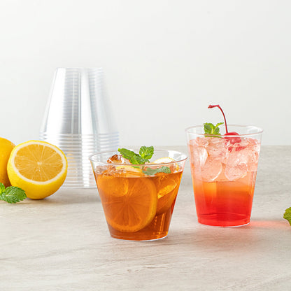 Chef 101 9 oz Clear Plastic Tumbler - 3 1/2" x 3 1/2" x 2 3/4" - 500 count box