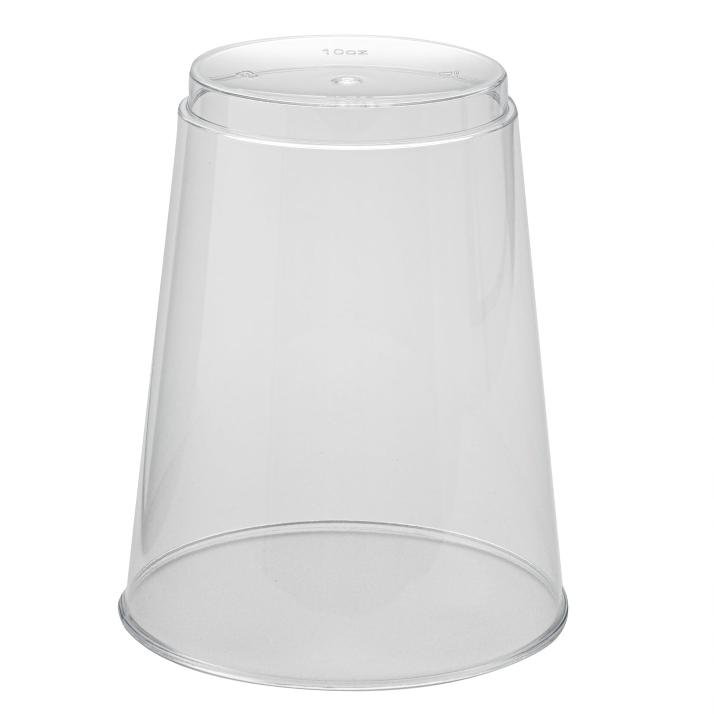 Chef 101 10 oz Clear Plastic Tumbler - 3" x 3" x 3 3/4" - 20 count box