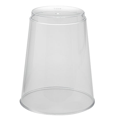 Chef 101 10 oz Clear Plastic Tumbler - 3" x 3" x 3 3/4" - 20 count box