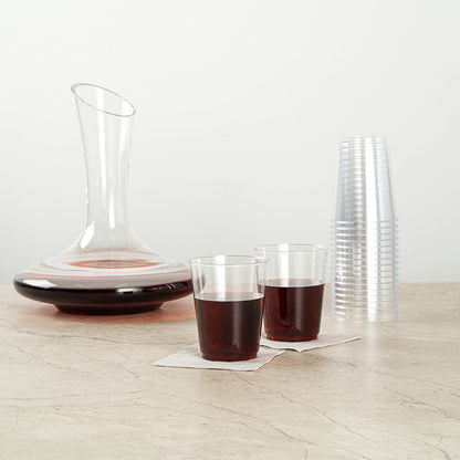 Chef 101 10 oz Clear Plastic Tumbler - 3" x 3" x 3 3/4" - 20 count box