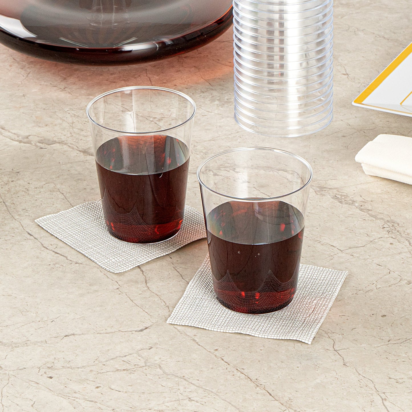 Chef 101 10 oz Clear Plastic Tumbler - 3" x 3" x 3 3/4" - 500 count box