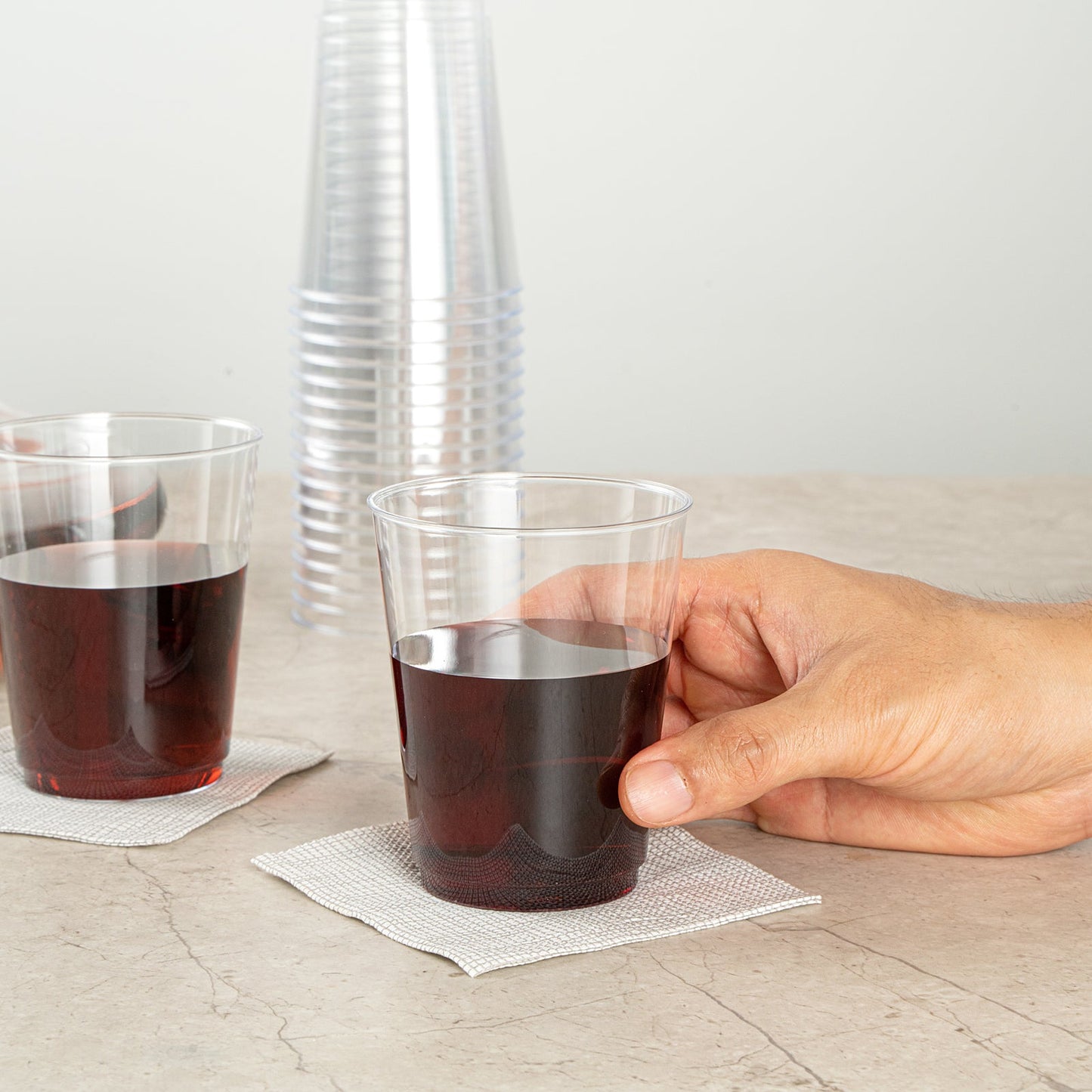 Chef 101 10 oz Clear Plastic Tumbler - 3" x 3" x 3 3/4" - 500 count box