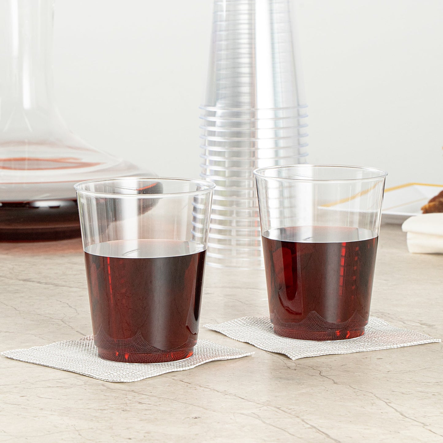 Chef 101 10 oz Clear Plastic Tumbler - 3" x 3" x 3 3/4" - 500 count box