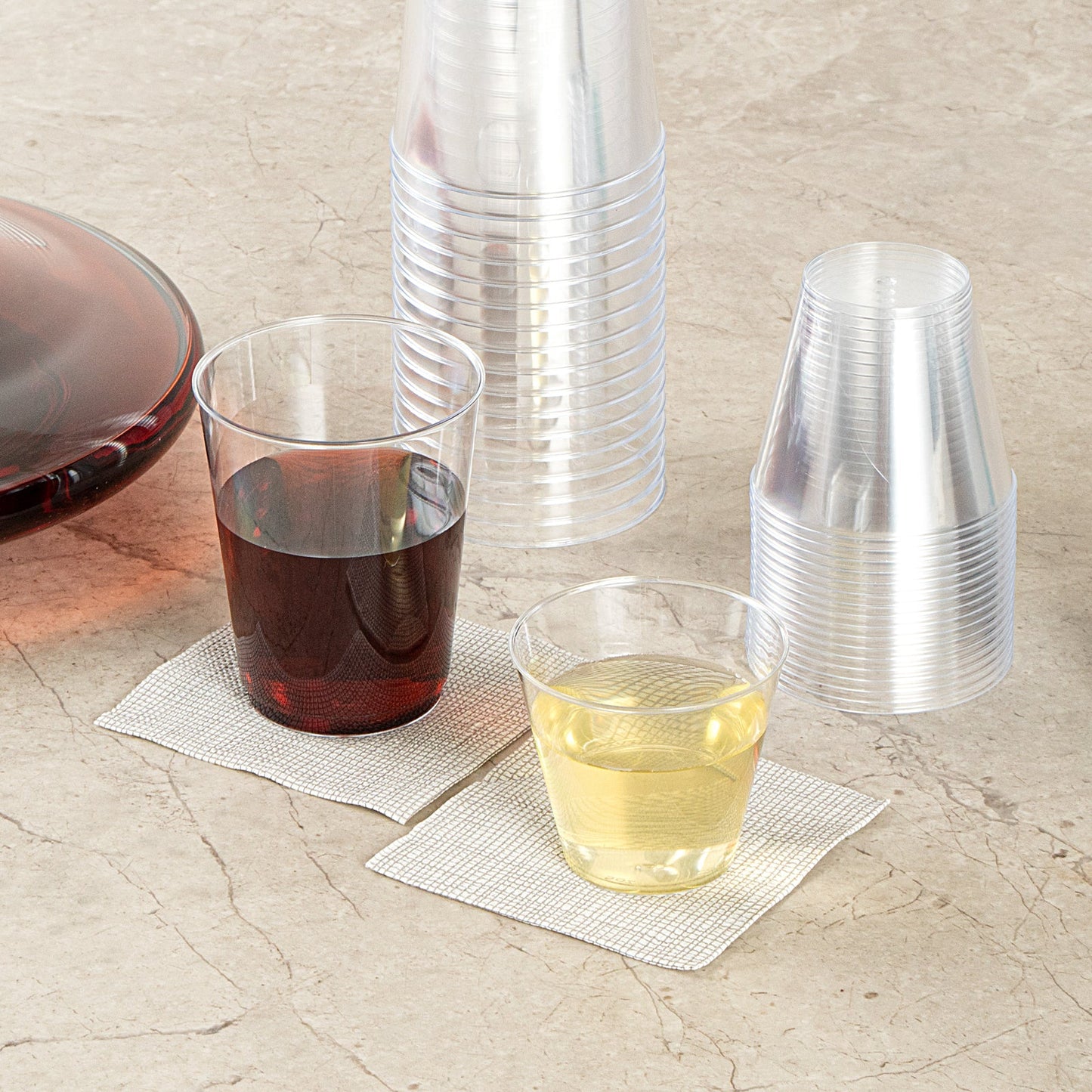 Chef 101 10 oz Clear Plastic Tumbler - 3" x 3" x 3 3/4" - 500 count box
