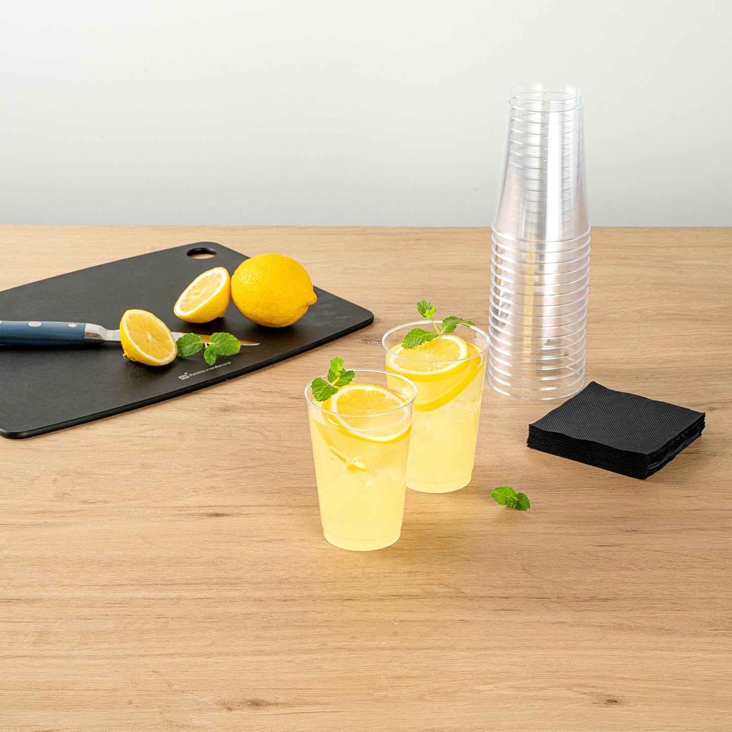 Chef 101 12 oz Clear Plastic Tumbler - 3" x 3" x 4 1/4" - 20 count box