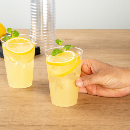 Chef 101 12 oz Clear Plastic Tumbler - 3" x 3" x 4 1/4" - 20 count box