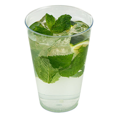 Chef 101 14 oz Clear Plastic Tumbler - 3 1/4" x 3 1/4" x 4 3/4" - 20 count box