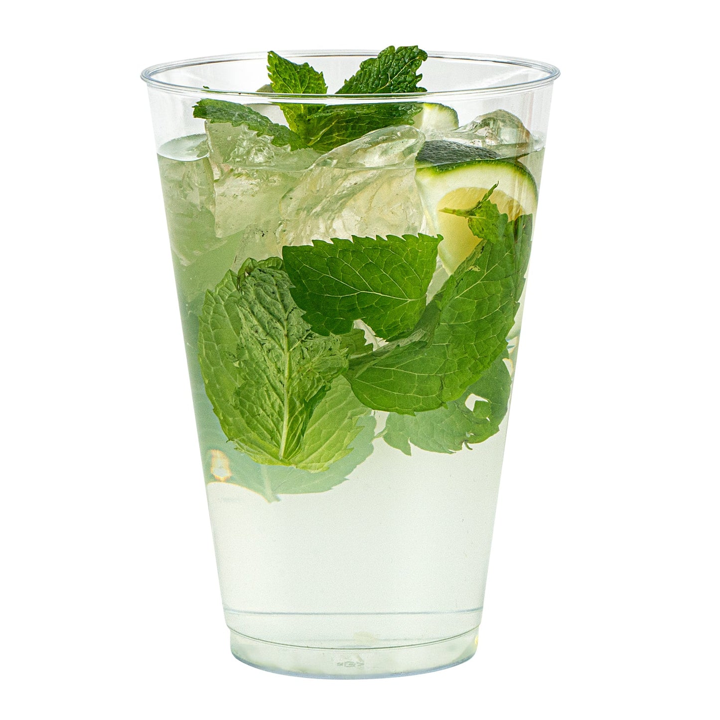 Chef 101 14 oz Clear Plastic Tumbler - 3 1/4" x 3 1/4" x 4 3/4" - 20 count box