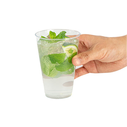 Chef 101 14 oz Clear Plastic Tumbler - 3 1/4" x 3 1/4" x 4 3/4" - 20 count box