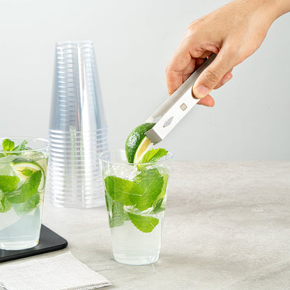 Chef 101 14 oz Clear Plastic Tumbler - 3 1/4" x 3 1/4" x 4 3/4" - 20 count box