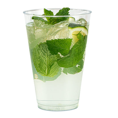 Chef 101 14 oz Clear Plastic Tumbler - 3 1/4" x 3 1/4" x 4 3/4" - 500 count box