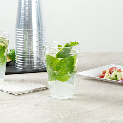 Chef 101 14 oz Clear Plastic Tumbler - 3 1/4" x 3 1/4" x 4 3/4" - 500 count box