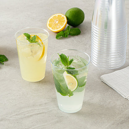 Chef 101 14 oz Clear Plastic Tumbler - 3 1/4" x 3 1/4" x 4 3/4" - 500 count box