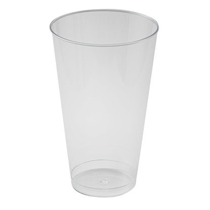 Chef 101 16 oz Clear Plastic Tumbler - 3 1/4" x 3 1/4" x 5 1/4" - 20 count box