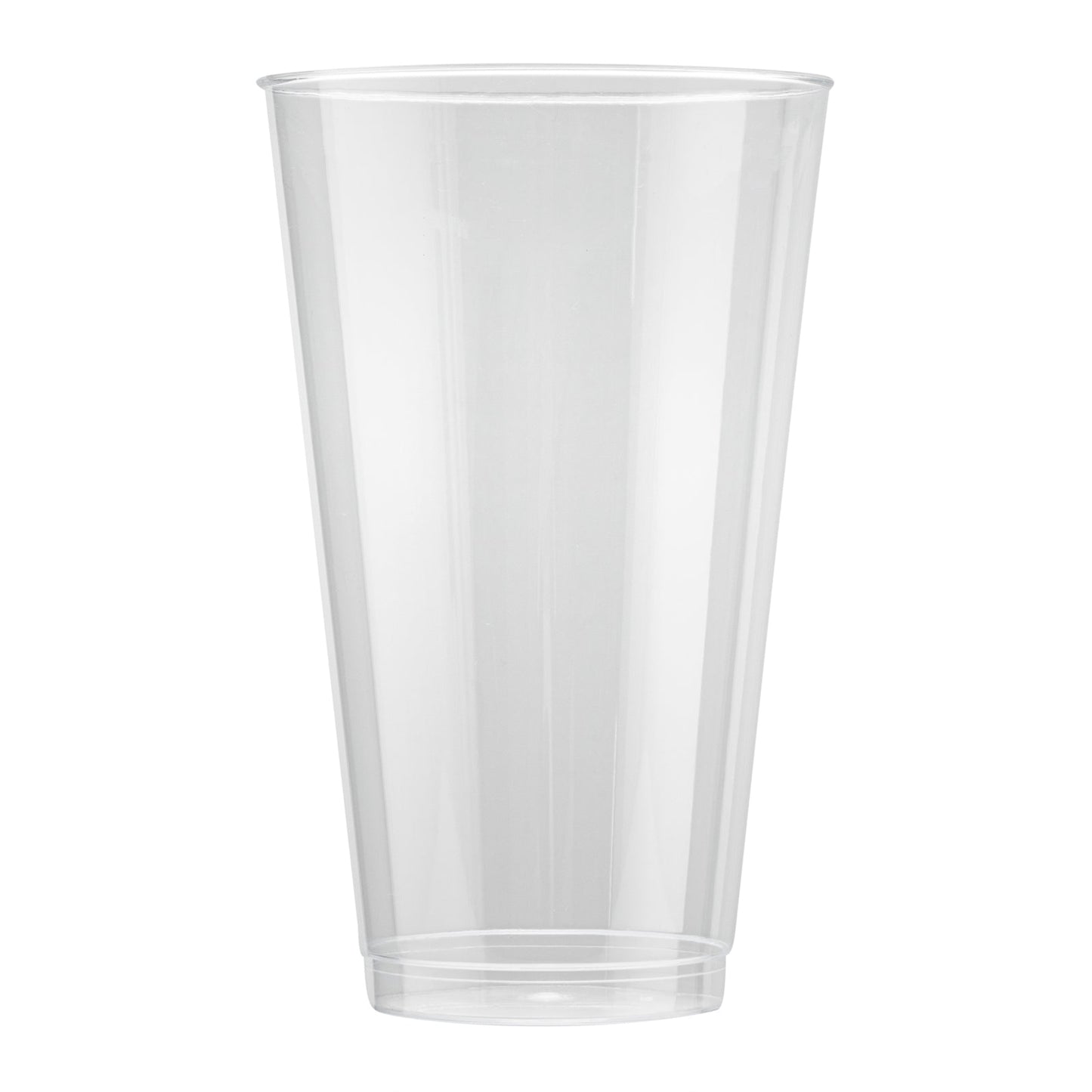 Chef 101 16 oz Clear Plastic Tumbler - 3 1/4" x 3 1/4" x 5 1/4" - 20 count box