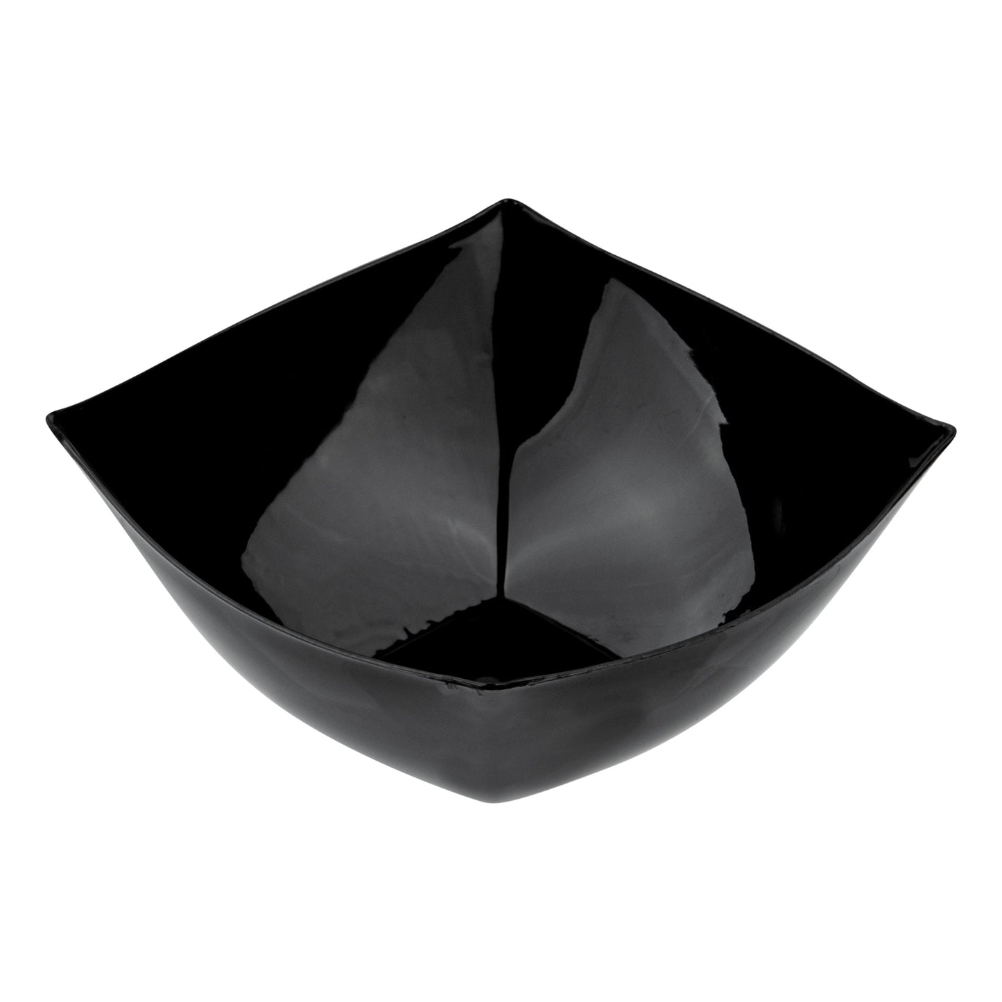 Moderna 8 oz Square Black Plastic Bowl - 4 1/2" x 4 1/2" x 2" - 10 count box
