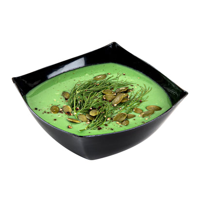 Moderna 8 oz Square Black Plastic Bowl - 4 1/2" x 4 1/2" x 2" - 10 count box