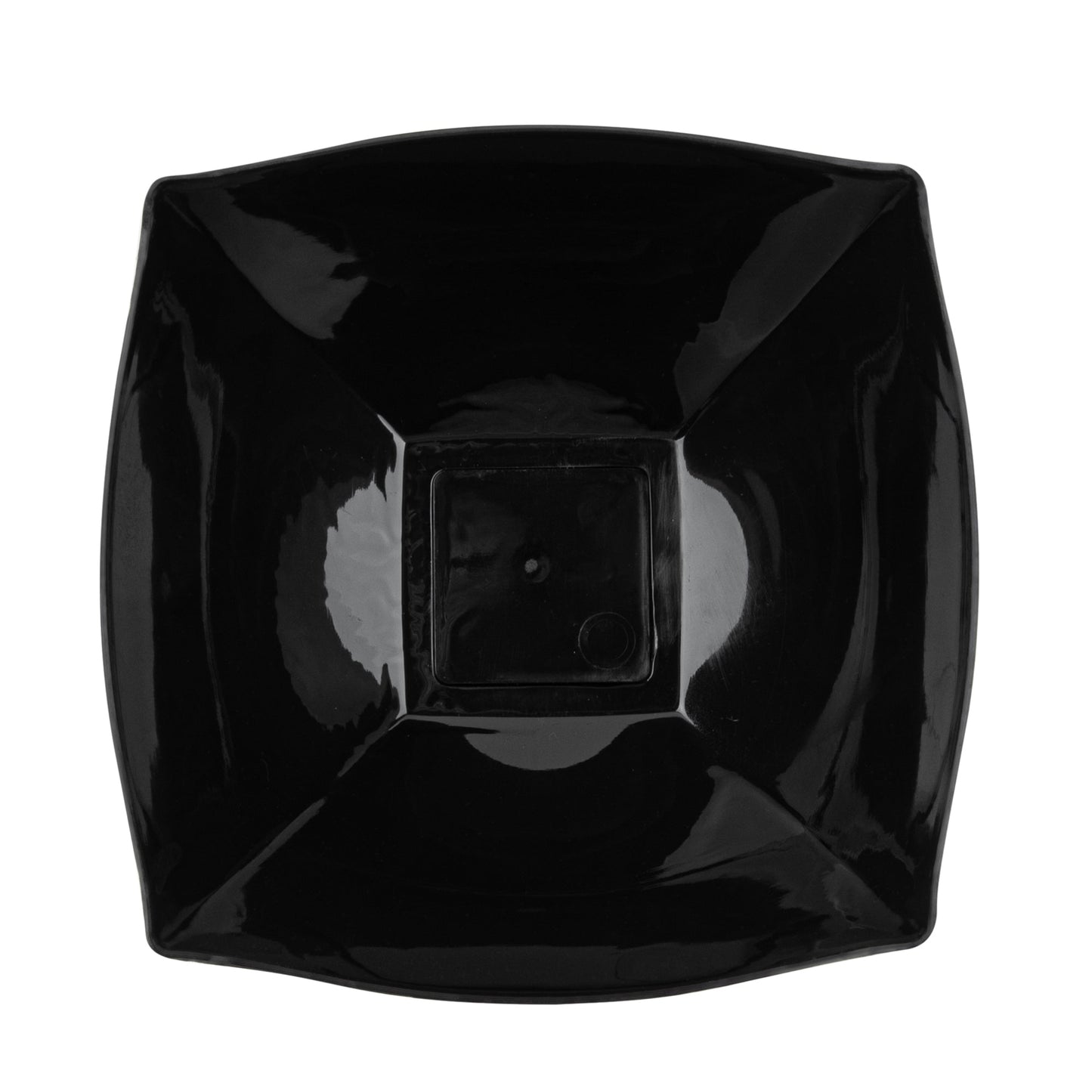 Moderna 8 oz Square Black Plastic Bowl - 4 1/2" x 4 1/2" x 2" - 10 count box