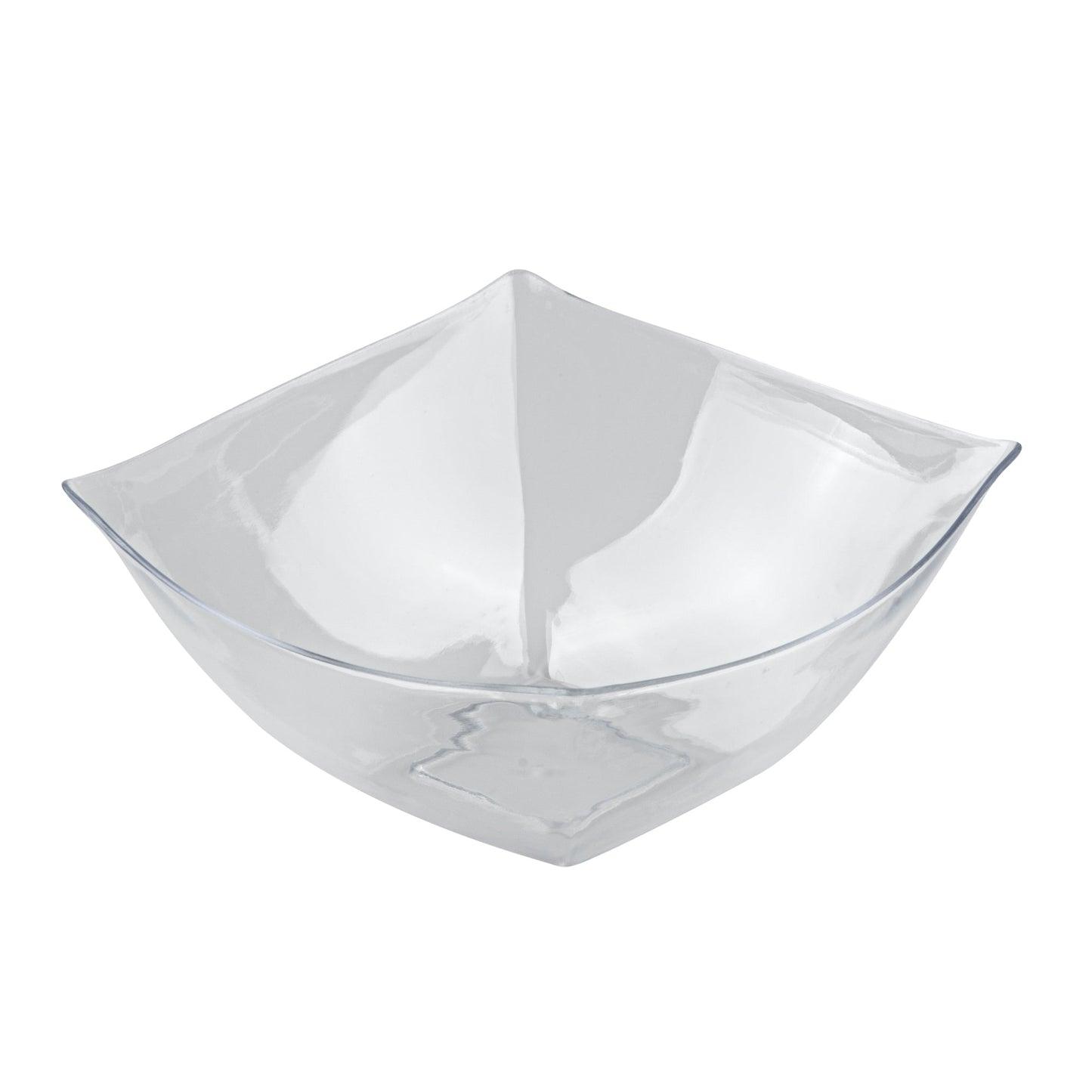 Moderna 8 oz Square Clear Plastic Bowl - 4 1/2" x 4 1/2" x 2" - 10 count box