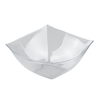 Moderna 8 oz Square Clear Plastic Bowl - 4 1/2" x 4 1/2" x 2" - 10 count box