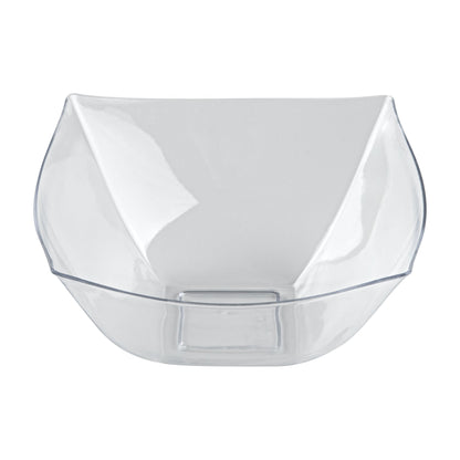 Moderna 8 oz Square Clear Plastic Bowl - 4 1/2" x 4 1/2" x 2" - 10 count box