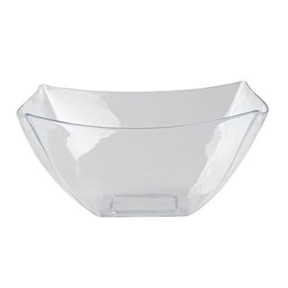 Moderna 8 oz Square Clear Plastic Bowl - 4 1/2" x 4 1/2" x 2" - 10 count box