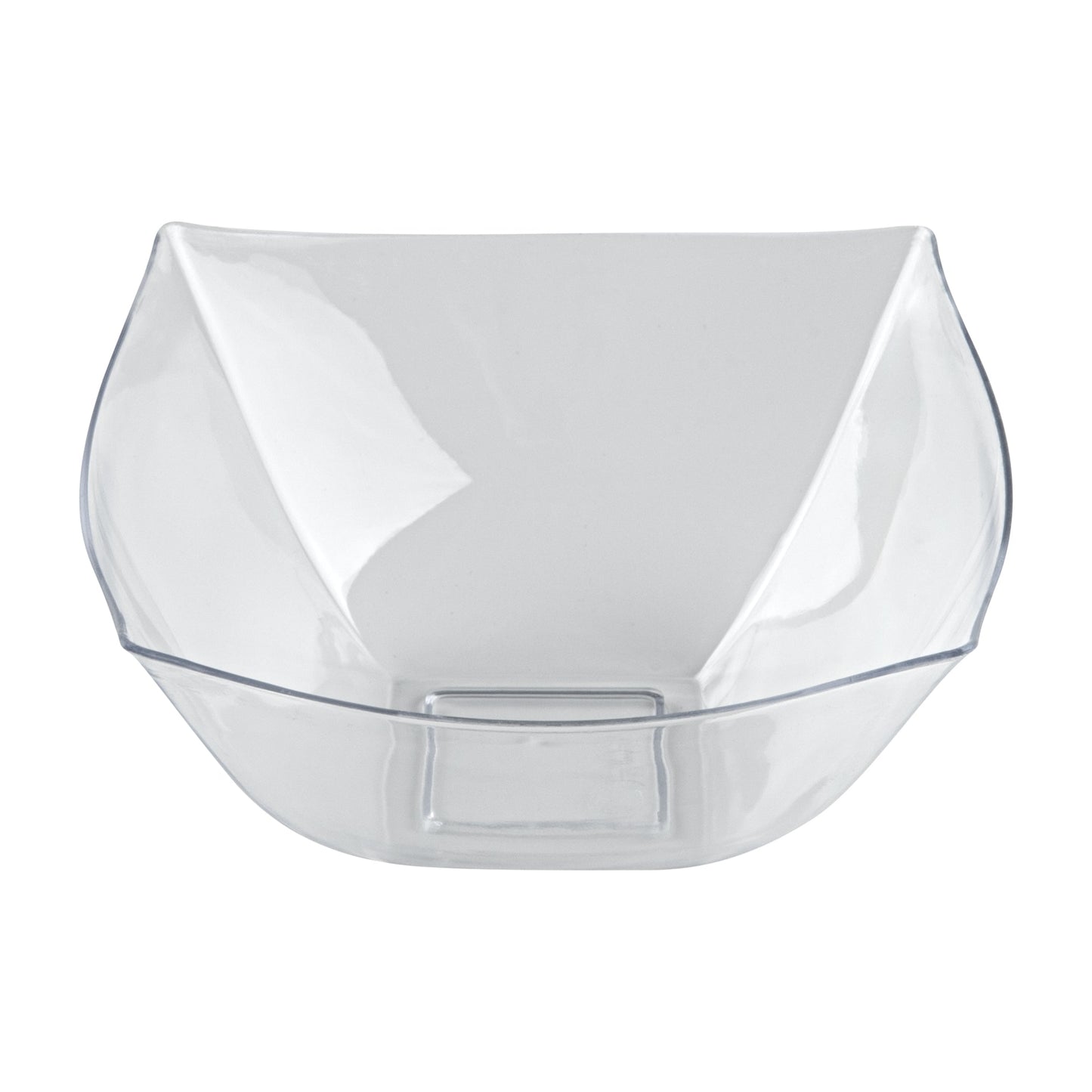 Moderna 8 oz Square Clear Plastic Bowl - 4 1/2" x 4 1/2" x 2" - 100 count box