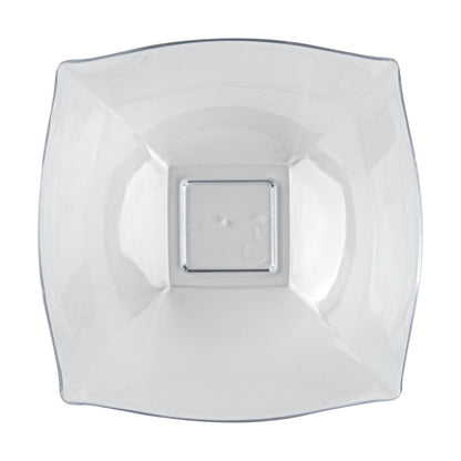 Moderna 8 oz Square Clear Plastic Bowl - 4 1/2" x 4 1/2" x 2" - 100 count box