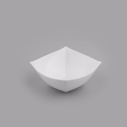 Moderna 8 oz Square White Plastic Bowl - 4 1/2" x 4 1/2" x 2" - 100 count box