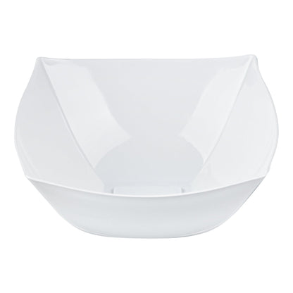 Moderna 8 oz Square White Plastic Bowl - 4 1/2" x 4 1/2" x 2" - 100 count box