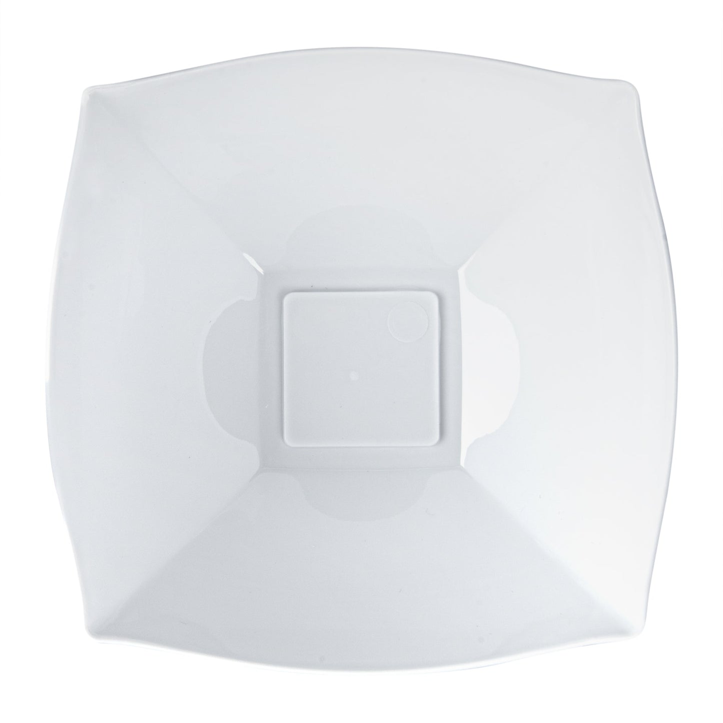 Moderna 8 oz Square White Plastic Bowl - 4 1/2" x 4 1/2" x 2" - 100 count box