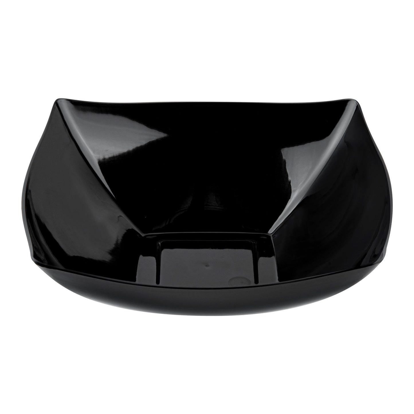 Moderna 32 oz Square Black Plastic Bowl - 7 3/4" x 7 3/4" x 2 1/4" - 10 count box