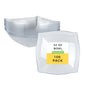 Moderna 32 oz Square Clear Plastic Bowl - 7 3/4" x 7 3/4" x 2 1/4" - 100 count box