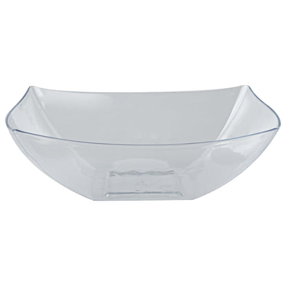 Moderna 32 oz Square Clear Plastic Bowl - 7 3/4" x 7 3/4" x 2 1/4" - 100 count box