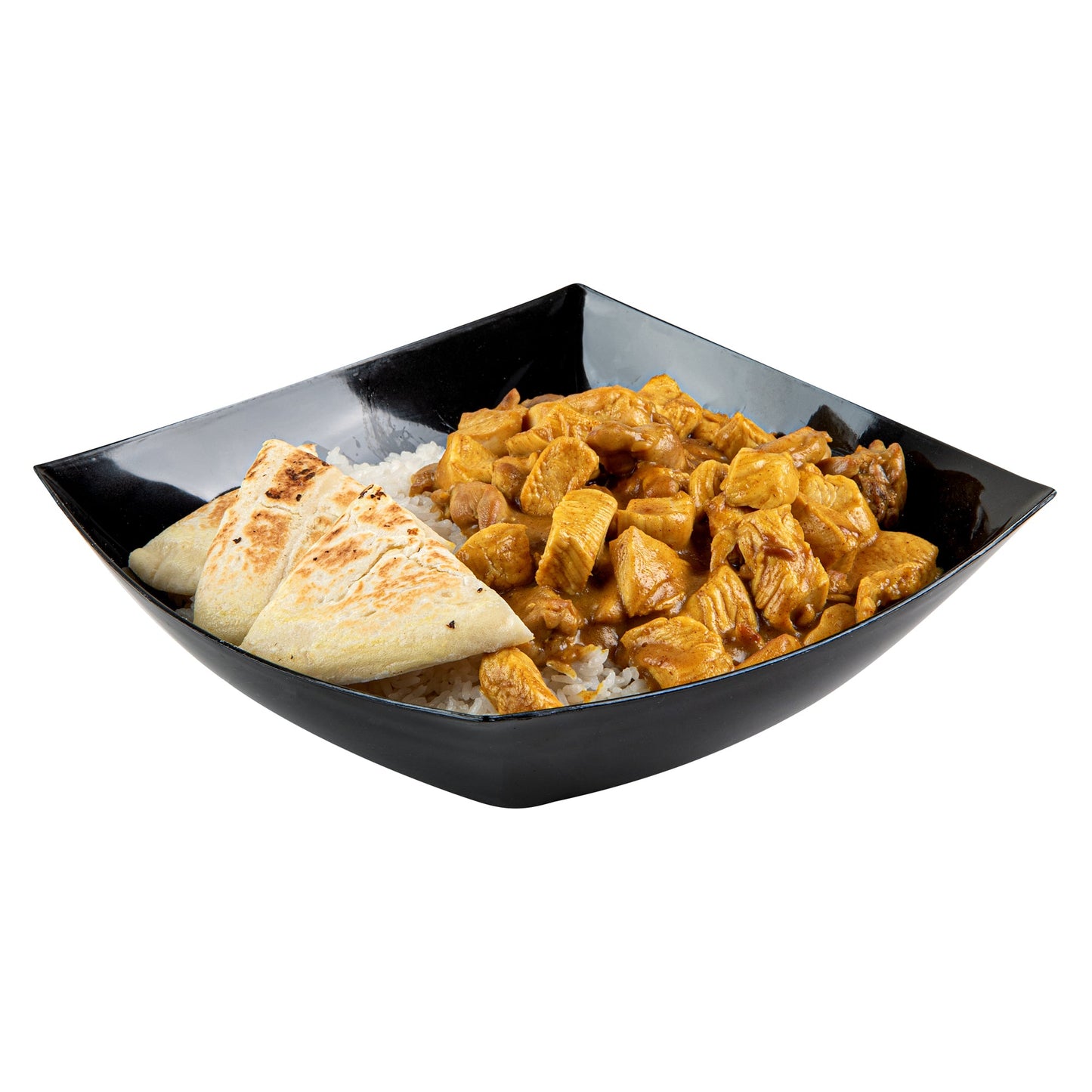 Moderna 64 oz Square Black Plastic Serving Bowl - 9 3/4" x 9 3/4" x 3" - 10 count box