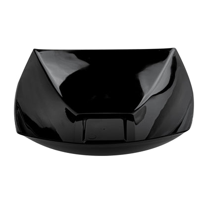 Moderna 64 oz Square Black Plastic Serving Bowl - 9 3/4" x 9 3/4" x 3" - 10 count box