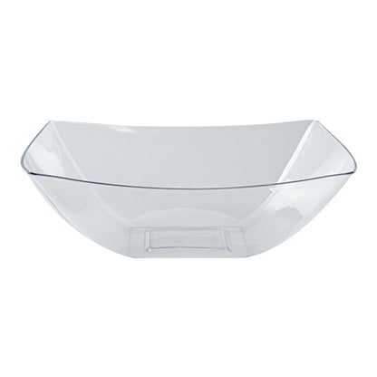 Moderna 64 oz Square Clear Plastic Serving Bowl - 9 3/4" x 9 3/4" x 3" - 10 count box